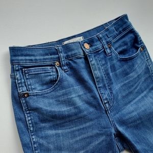 Madewell 10" High Riser Skinny Skinny Raw Hem size 25 Denim Blue Jeans
